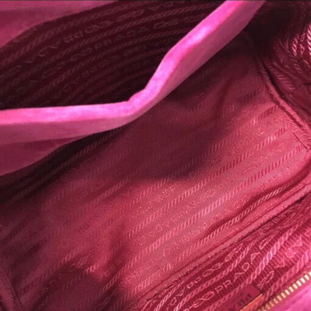 PRADA Mini Canapa Velvet Belt Motif Hand Bag - Picture 8 of 11